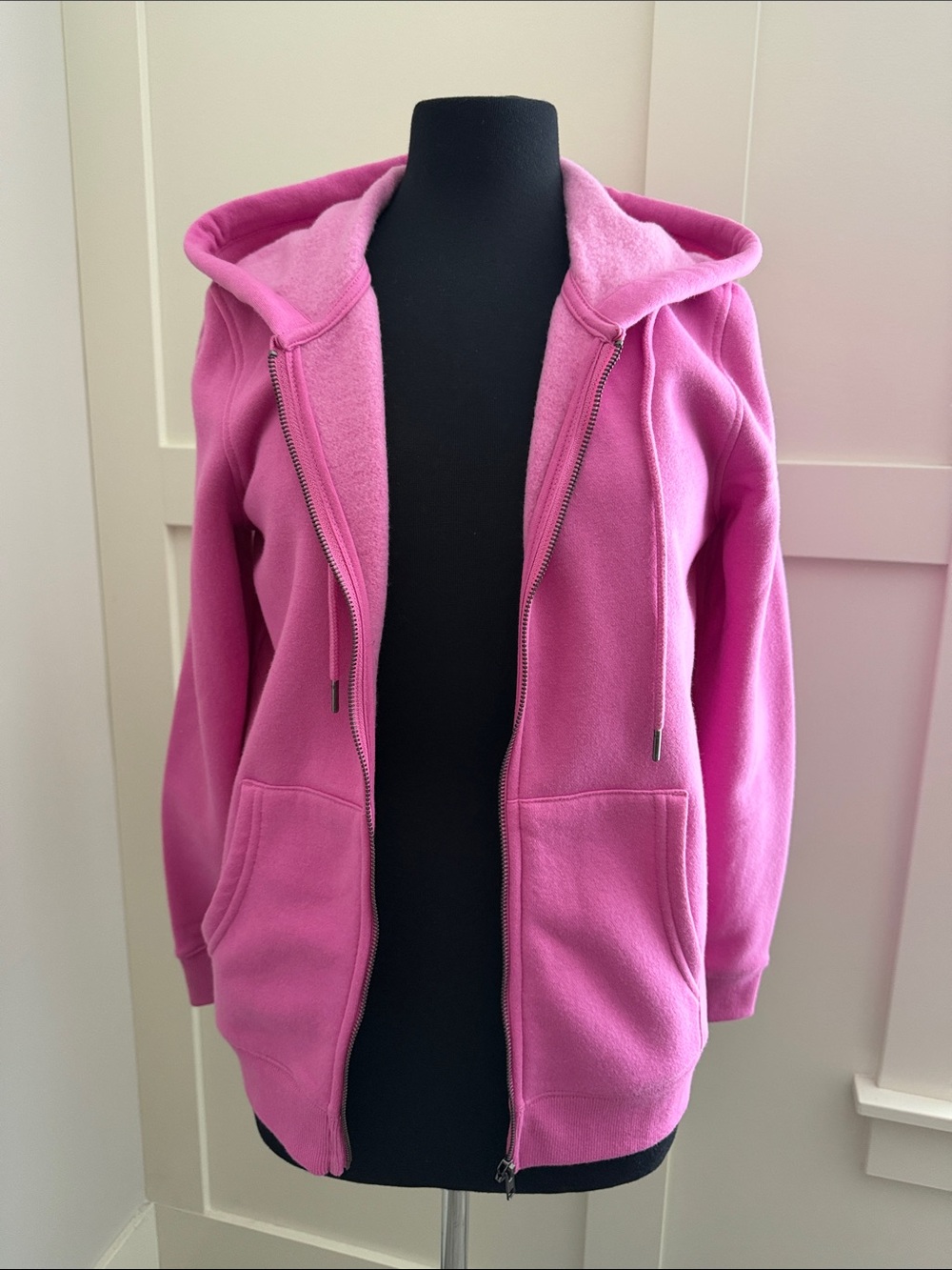 twik Girls Pink Hooded Fleece Zip Jacket